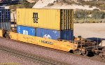 DTTX 723436-A with containers at Alray-Cajon Pass.  10/31/2009